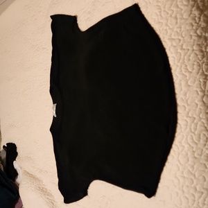 Black stretchy satin like velvety soft top by Society